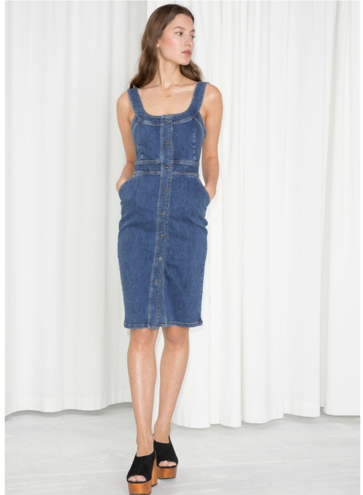 & OTHER STORIES Fitted Denim Dress